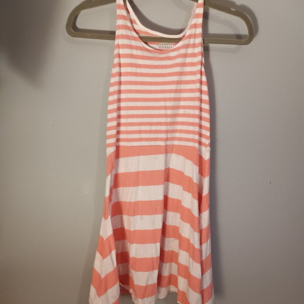 Spring or summer pink and white dress